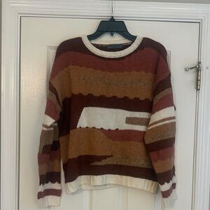 Elsamanda Long Sleeve Alpaca Blend Neutral Colors Sweater